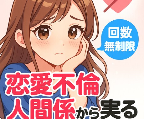 回数無制限❕1週間チャットでいつでも相談できます 恋愛❕片思い❕不倫❕復縁❕愚痴❕相談アドバイス❕雑談も可能 イメージ1