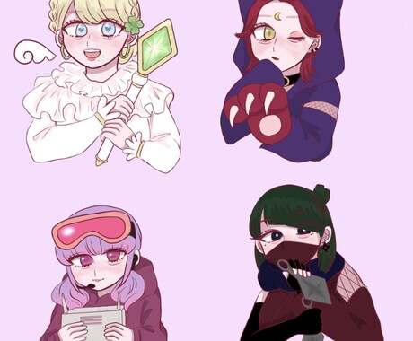 アイコンや似顔絵などをアニメ風のイラストで描きます パステルカラーを基調として特徴を捉えたイラストを提供します イメージ2