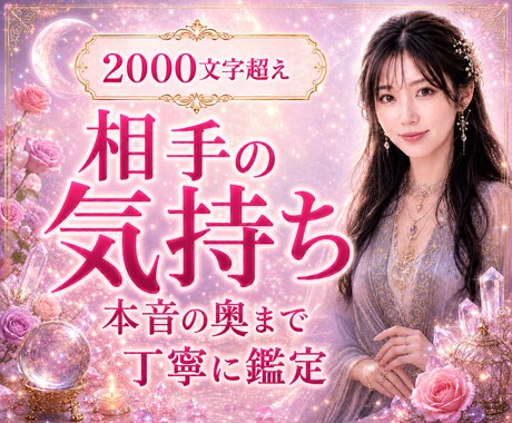 相手の気持ちや本音と恋の行方、二人の未来を視ます 相手の気持、本音、二人の未来が見えて前に進める一歩が見える イメージ1