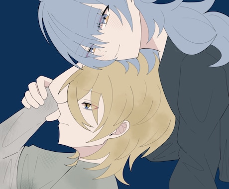 距離感近めな男の子2人のイラスト描きます あなたの推しカプ・オリキャラを素敵に描きます ✨ イメージ2