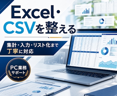 Excel・CSVの集計や面倒作業を整理します イメージ1