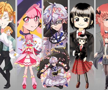 ご希望の雰囲気に合わせた立ち絵制作いたします 納期最短3日◆絵柄対応可能です。 イメージ2