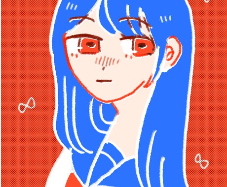 ほんわかタッチの女の子のアイコンを描きます snsなどで使えるアイコン作成します！ イメージ2