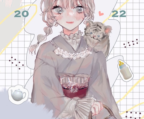 1枚絵、キャラデザ、立ち絵承ります イメージ1