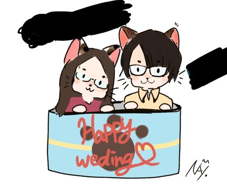 ねこみみ似顔絵描きます 可愛らしいねこみみモチーフのイラストを提供します！ イメージ1