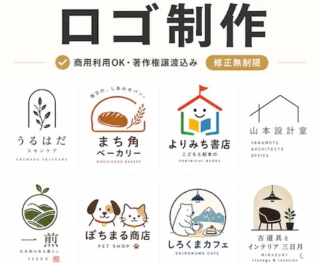 店舗やブランド向けのロゴを制作します イメージ1
