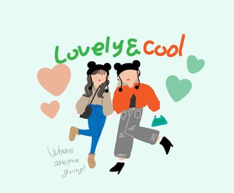 海外風タッチ♡で可愛いイラスト描きます SNS用アイコンや一枚ものイラストならお任せください！ イメージ1