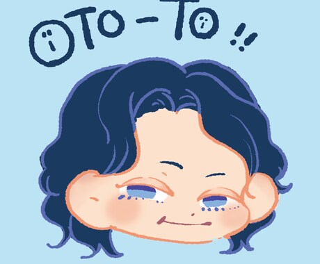 暖かなゆるふわ似顔絵をお送りします シンプルでキャラクターテイストな似顔絵はお任せください イメージ2