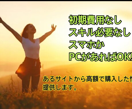 あるサイトで高額で購入した商材を公開！教えます 初期費用なし　スキル必要なしスマホかパソコンがあればOK イメージ2
