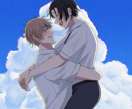 一枚絵制作します 関係性に着目したイラストを制作いたします イメージ2