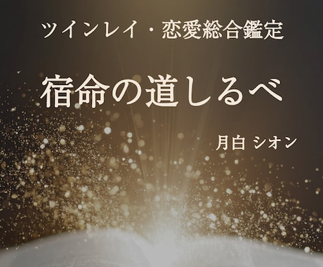 宿命の道しるべ｜ツインレイか否か白黒つけます 誰にも言えない悩み預けてください安心して進む道見つけませんか イメージ1