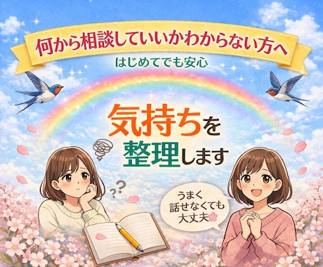 何から話せばいいの…？｜あなたのお悩み、整理します 夫婦/親子/恋愛…何から相談すればいいかわからない人専用❀ イメージ2