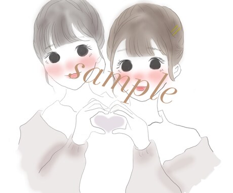 ほんわか私流イラスト描きます ふわふわガールズイラスト得意です イメージ2