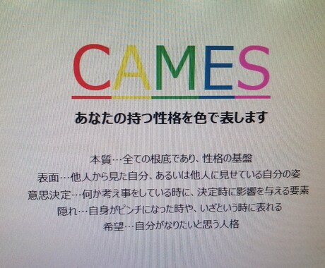 あなたの持つ性格を色で表します 自分のカラーを知ってみませんか？ イメージ1