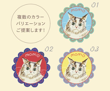 おしゃれな北欧風にペットの似顔絵を描きます 現役イラストレーターがフレーム付き似顔絵描きます！ イメージ2