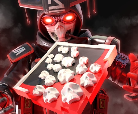 ApexLegendsの3Dサムネイルを作成します 実際のゲーム内の3Dモデルを使用した画像の制作を承ります。 イメージ1
