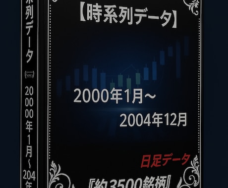 2004年～2000年株価データ５年分販売します 時間短縮！株価分析！バックテストに!! イメージ1