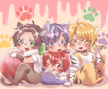 柔らかい雰囲気の歌い手風アイコン描きます イメージ1