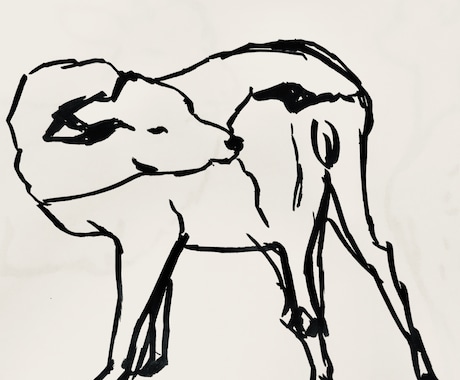 筆ペンなどで、簡易的なペットのイラストを描きます 一筆に魂を込め、動物の可愛さを引き出します！似せてみせます！ イメージ2