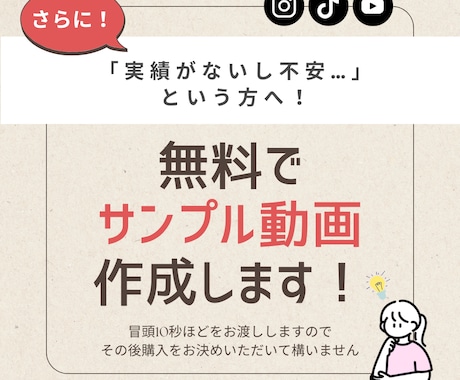クオリティ高・コスパ◎ショート動画作成します インスタのリール/TikTok/YouTubeなどの縦型動画 イメージ2