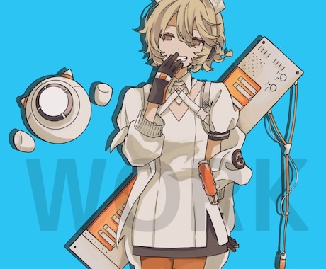 ボカロ楽曲、歌ってみた、配信サムネ絵作成します 透明感はありません！！線画が得意です！ イメージ1