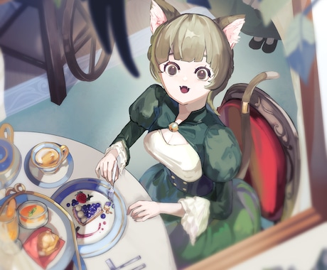 商用OK　一枚絵/立ち絵イラストお描きします 立ち絵やサムネなど　用途に合わせて対応いたします！ イメージ2