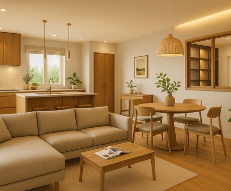 マンションリノベのLDKパース作成します ラフ図から高品質パースを作成します。最短2日！！急ぎの案件に イメージ2