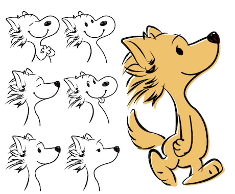 あなたの大切なペットをイラストにします ai.データも納品可！peanuts風にイラスト化します！ イメージ1