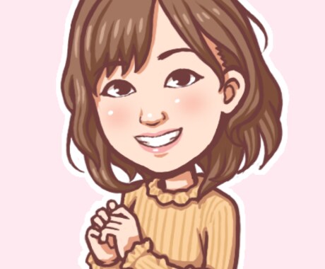 PSDデータ無料-似顔絵お描き致します 太い主線のアニメ塗りで離れて見ても目を引く絵柄が特徴です！ イメージ1