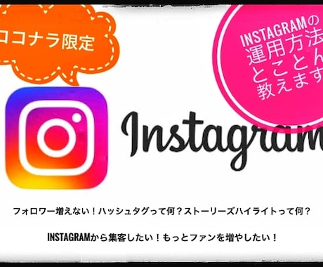 Instagramの運用方法教えます プロがInstagramの使い方や運用施策をレクチャーします イメージ1