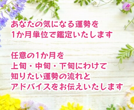 あなたが一番知りたい運勢✡1か月の流れを予報します 気になる運勢を2つ選択✡1か月の運勢をアドバイス付きでお届け イメージ2