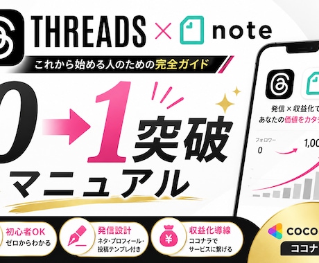 SNS完全初心者の0→1突破マニュアルを渡します 複数アカウントで0→1を突破した手順を、そのまま全部渡します イメージ1