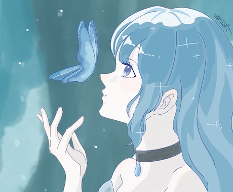 女性向けのやさしい雰囲気のイラスト描きます SNSアイコンや記念イラスト、立ち絵、キャラデザにおすすめ！ イメージ1