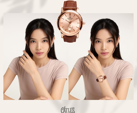 撮影・モデル不要！“AIで売れる広告写真”作ります 商品写真を送るだけでAIモデルとの自然な合成画像を作成します イメージ2