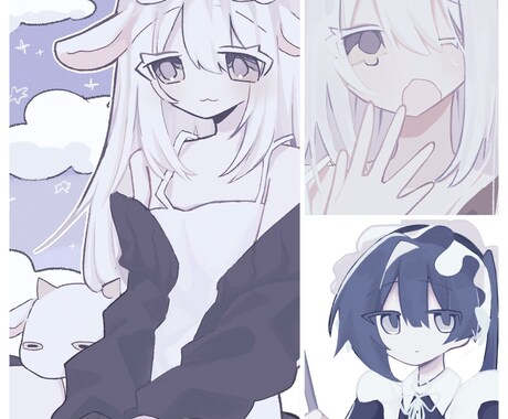 かわいいイラストお描きします 仄暗いものからポップなものまでかわいく描きます♪ イメージ1