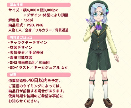 商用可◆肉感あるVtuber立ち絵描きます ムチムチ・がっしりOK／キャラデザ可／Live2Dパーツ分け イメージ2