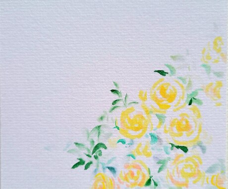 インテリアにも実用ハガキとしても使えます 一枚ずつ手描きの本画仙紙に描いたバラの水墨画 イメージ2