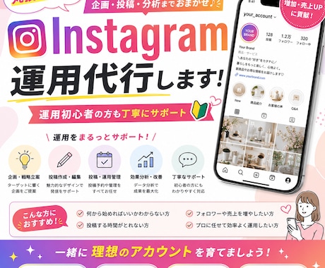 丸投げOK！Instagram運用代行します 運用初心者の方も丁寧にサポート イメージ1