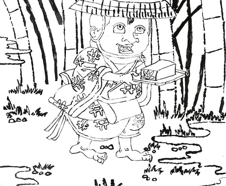 筆絵イラストを描きます 筆絵ならではの良さを見つけよう イメージ1