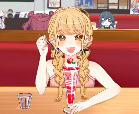 かわいい女の子のイラスト描きます 表情差分、衣装差分対応します！お気軽にご相談ください！ イメージ1
