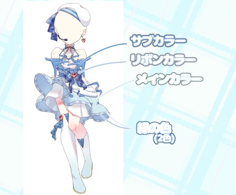 最短翌日納品！アイドル立ち絵描きます IRIAMでも使用できます！歌枠などに使えるアイドル立ち絵！ イメージ2