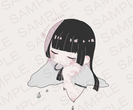しくしくアイコン描かせていただきます しっとりアンニュイアイコンを制作いたします イメージ2