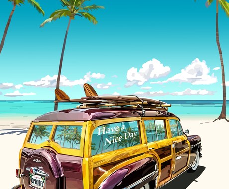 愛車をリアルに描きます あなたの愛車をアートな世界に！ イメージ2