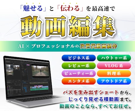 時間のないあなたの代わりに高品質の動画編集します 【制作実績700本超!】顔が見える・人柄が分かる編集者です。 イメージ1