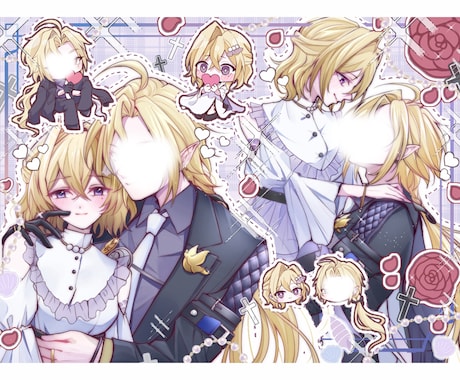 カップルイラストや夢絵、可愛い女の子を描きます ラブラブ＆距離近め！甘々な雰囲気のイラストをお届け♩ イメージ2