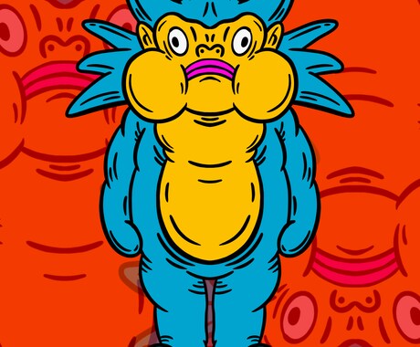 動物や生き物のオリジナルイラスト描きます 個性的で独特でポップなこの子ら イメージ2