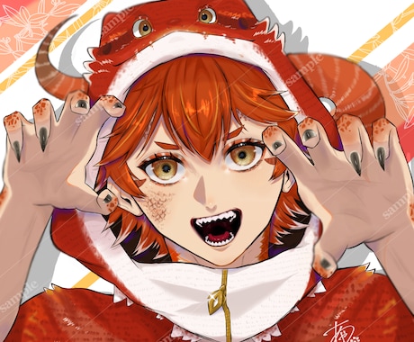 アイコンなどのキャラクターを描きます アイコンようキャラクターなどを描きます!!! イメージ1