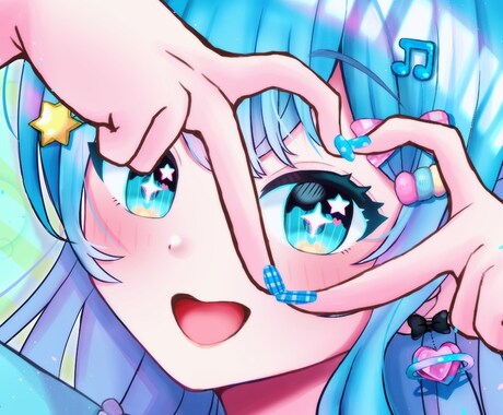 可愛いアイコンお描きします キラキラ可愛いイラスト全力で描かせて頂きます イメージ2