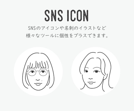 シンプルでお洒落な似顔絵を描きます SNSのアイコンにおすすめ、個性を捉えた仕上がり。 イメージ2