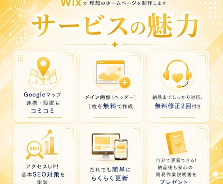 自分で更新できる完全オリジナルのHPを制作します Wix専門！誰でも簡単に更新できるHP制作 イメージ2